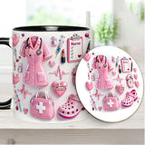 Nurse Life - Personalized Nurse Accent Mug & Coaster