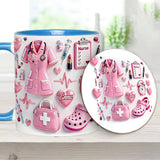 Nurse Life - Personalized Nurse Accent Mug & Coaster