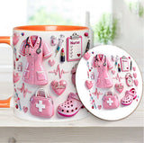 Nurse Life - Personalized Nurse Accent Mug & Coaster