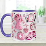 Nurse Life - Personalized Nurse Accent Mug & Coaster