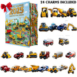 Construction Version - Personalized Kid Folded Advent Calendar With Ornaments