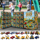 Construction Version - Personalized Kid Folded Advent Calendar With Ornaments