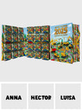Construction Version - Personalized Kid Folded Advent Calendar With Ornaments