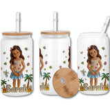 Hello Summer - Personalized Kid Can Glass