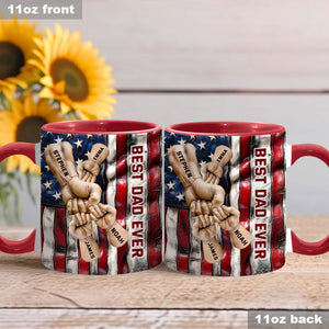 Best Dad Ever - Personalized Father Accent Mug