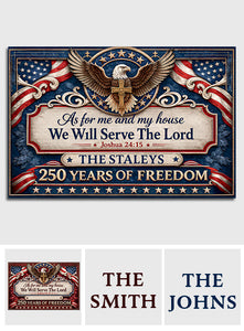 As For Me And My House We Will Serve The Lord - Personalized Doormat