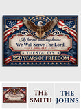 As For Me And My House We Will Serve The Lord - Personalized Doormat