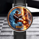Gift For Lineman Dad, Husband, Son... - Personalized Lineman Hand Watch