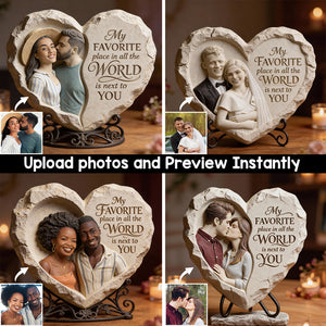 Custom From Photo My Favorite Place - Personalized Couple Custom Shaped Acrylic Plaque