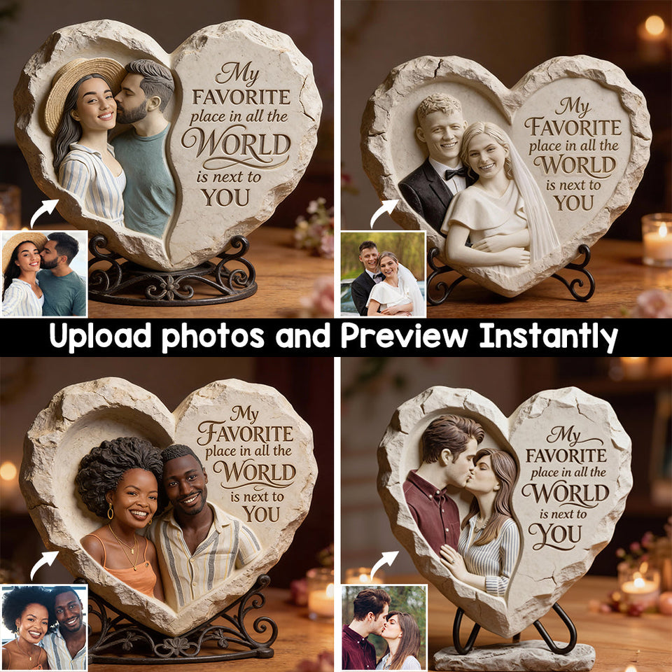 Custom From Photo My Favorite Place - Personalized Couple Custom Shaped Acrylic Plaque