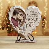 Custom From Photo My Favorite Place - Personalized Couple Custom Shaped Acrylic Plaque