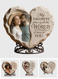Custom From Photo My Favorite Place - Personalized Couple Custom Shaped Acrylic Plaque