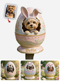 Any Photo Pet Easter Eggs - Personalized Dog Acrylic Garden Sign/ Acrylic Plaque Sign