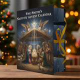 Nativity Advent Calender - Personalized Christian Folded Advent Calendar With Ornaments