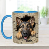 Adorable German Shepherd - Personalized Dog Accent Mug