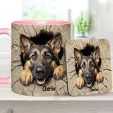 Adorable German Shepherd - Personalized Dog Accent Mug