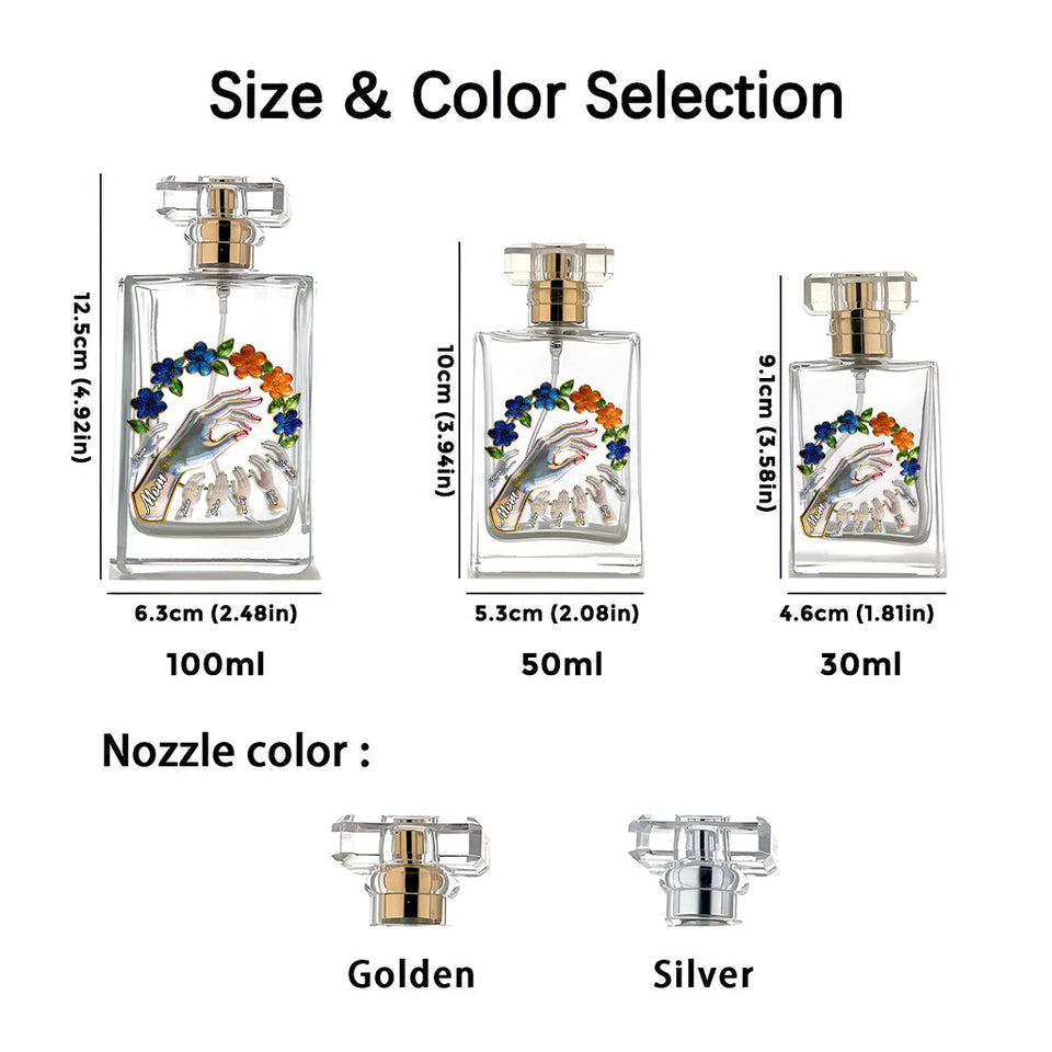 Mom And Kids Hands - Personalized Mother Refillable Perfume Bottle