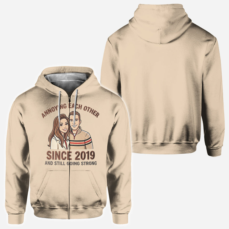 Couple Gift - Personalized Couple All Over Shirt
