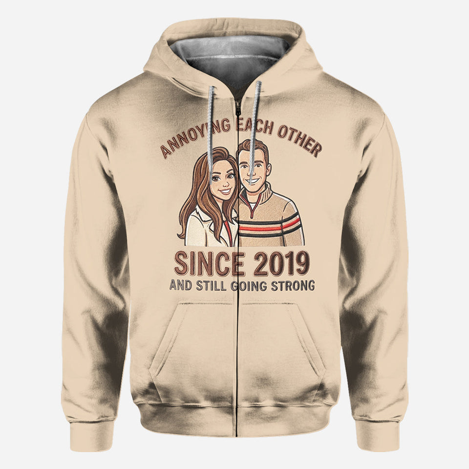 Couple Gift - Personalized Couple All Over Shirt