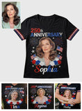 Custom Any Photo - Personalized Independence Day/ 4th of July Fully Printed V-Neck T-Shirt