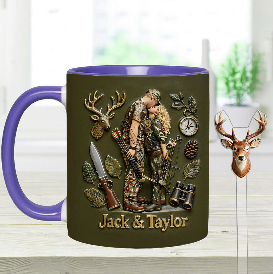 Custom From Any Photo - Personalized Hunting Set Accent Mug with Acrylic Stirrers