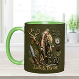 Custom From Any Photo - Personalized Hunting Set Accent Mug with Acrylic Stirrers