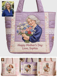 Custom Any Photo - Personalized Mother Quilted Tote Bag