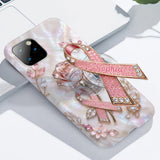 Faith Hope Love - Personalized Breast Cancer Awareness Full Print Phone Case & Phone Grip