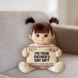 Funny Letter For Dad - Personalized Father Premium Faux Fur Pillow