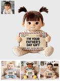 Funny Letter For Dad - Personalized Father Premium Faux Fur Pillow