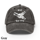 Best Dad Ever - Personalized Father Washed Denim Cap