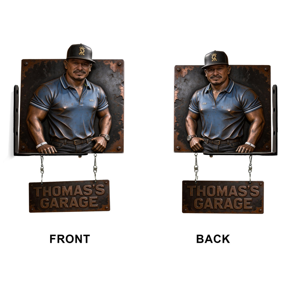 Custom Garage Sign From Any Photo - Personalized Garage Wooden Wall Mount Sign