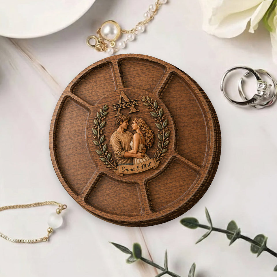 Perfect Couple Gift - Personalized Couple Wood Tray