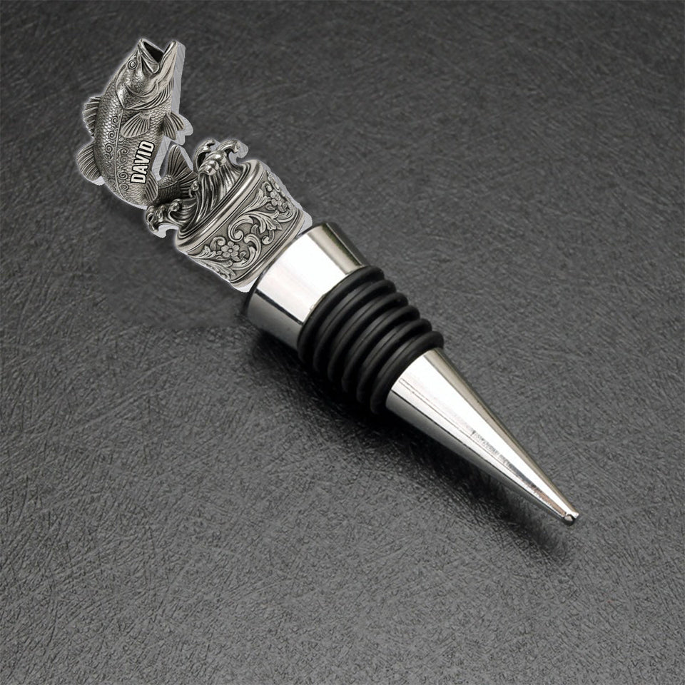 Drinking And Fishing - Personalized Fishing Bottle Stopper
