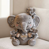 Cute Elephant Mom - Personalized Mother Premium Faux Fur Pillow