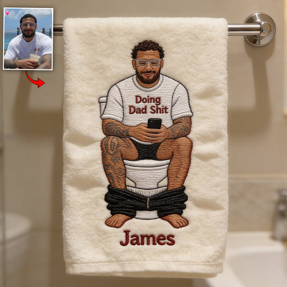 Best Time Of Day - Personalized Father Towel