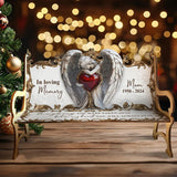 On Angels Wings - Personalized Memorial Wooden Bench