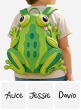 For Who Love Frogs - Personalized Frog Changeable Leather Patch Backpack