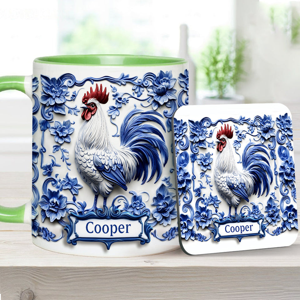 Porcelain Chicken - Personalized Chicken Accent Mug