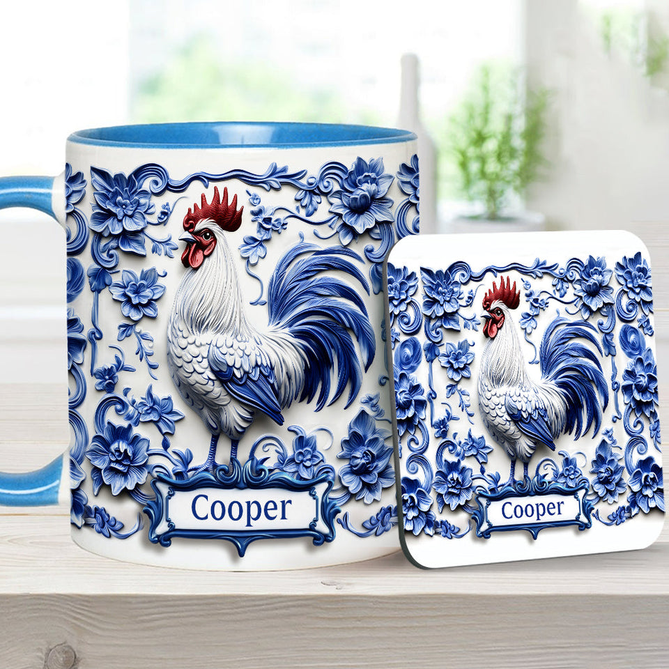Porcelain Chicken - Personalized Chicken Accent Mug