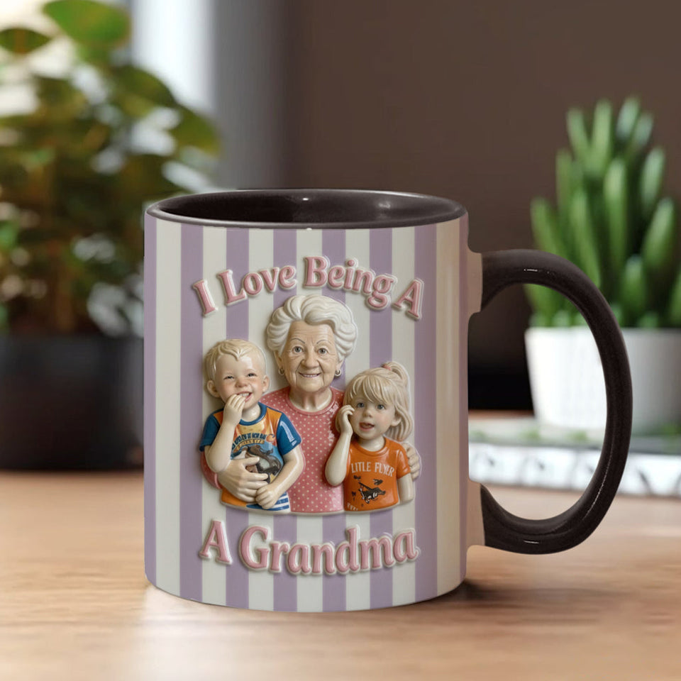 Love Being A Grandparents - Personalized Grandparents Accent Mug