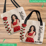Custom Any Photo Birthmonth Flower - Personalized Self Love Tote Bag