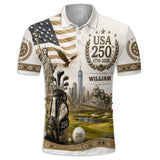 Golf In The 250 USA Anniversary - Personalized Golf Polo Shirt