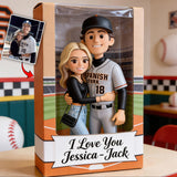 Love Baseball - Personalized Baseball Custom Shaped Acrylic Plaque