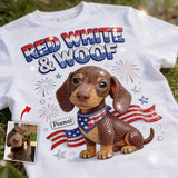 Red White Woof - Personalized Dog T-shirt And Hoodie