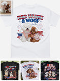 Red White Woof - Personalized Dog T-shirt And Hoodie