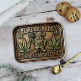 I Like Big Buds, Gnome Rolling Tray & Lighter - Personalized Weed Catch-All Tray With Lighter