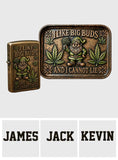 I Like Big Buds, Gnome Rolling Tray & Lighter - Personalized Weed Catch-All Tray With Lighter
