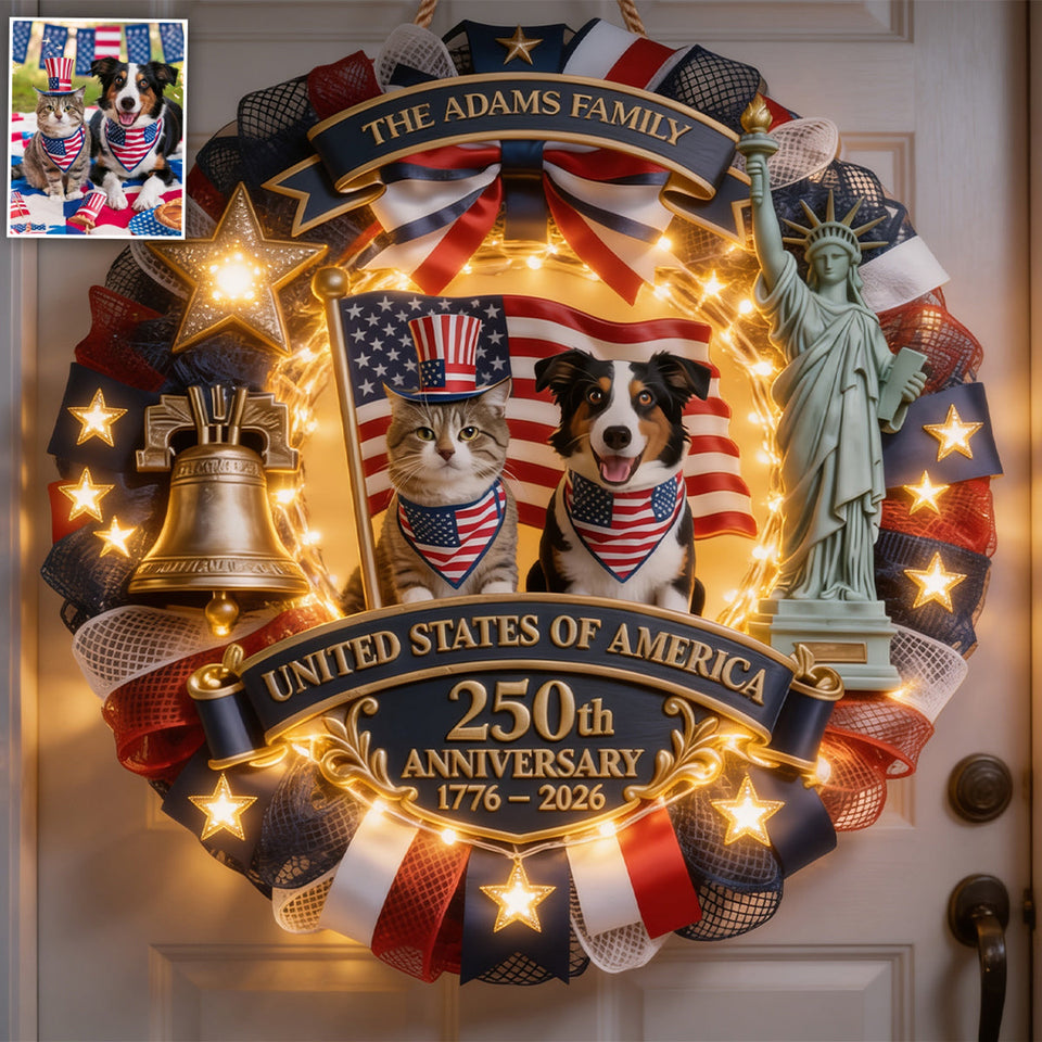 Generations of Freedom - Personalized Dog LED Light Acrylic Sign