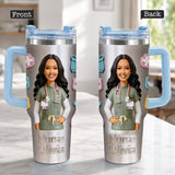 Best Nurse Ever - Personalized Nurse Tumbler With Plush Charm